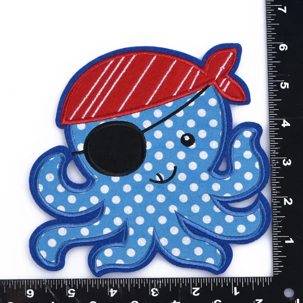 2022 stock or custom animal personalized octopus embroidered patch clothing