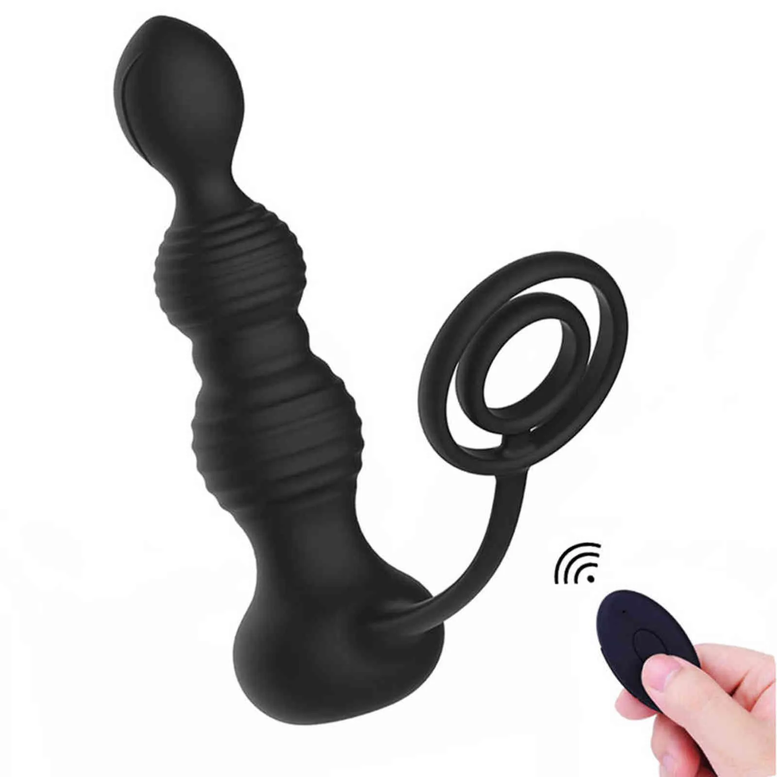 Anale speelgoed vibrerende butt plug prostate massager seksspeeltjes voor mannen Draadloze afstandsbediening Mannelijke vibrator Producten voor volwassenen 1125