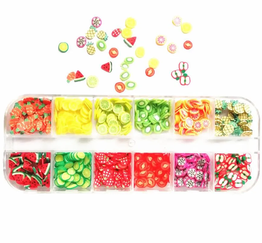 Decorations Salon Health & Beautymixed Styles 3D Fruit Tiny Slices Sticker Polymer Clay Diy Designs Slice Nail Art Decors Tips Color