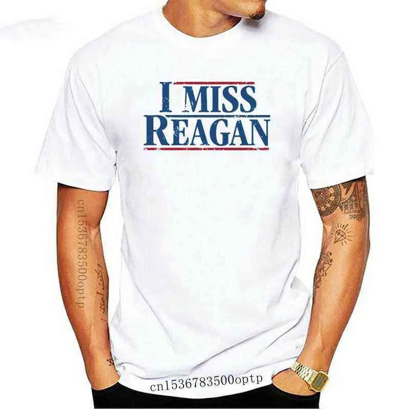 2020 T-shirt da uomo stampato in cotone manica corta I Miss Reagan T-Shirt Tshirt Donne Tshirt G1217