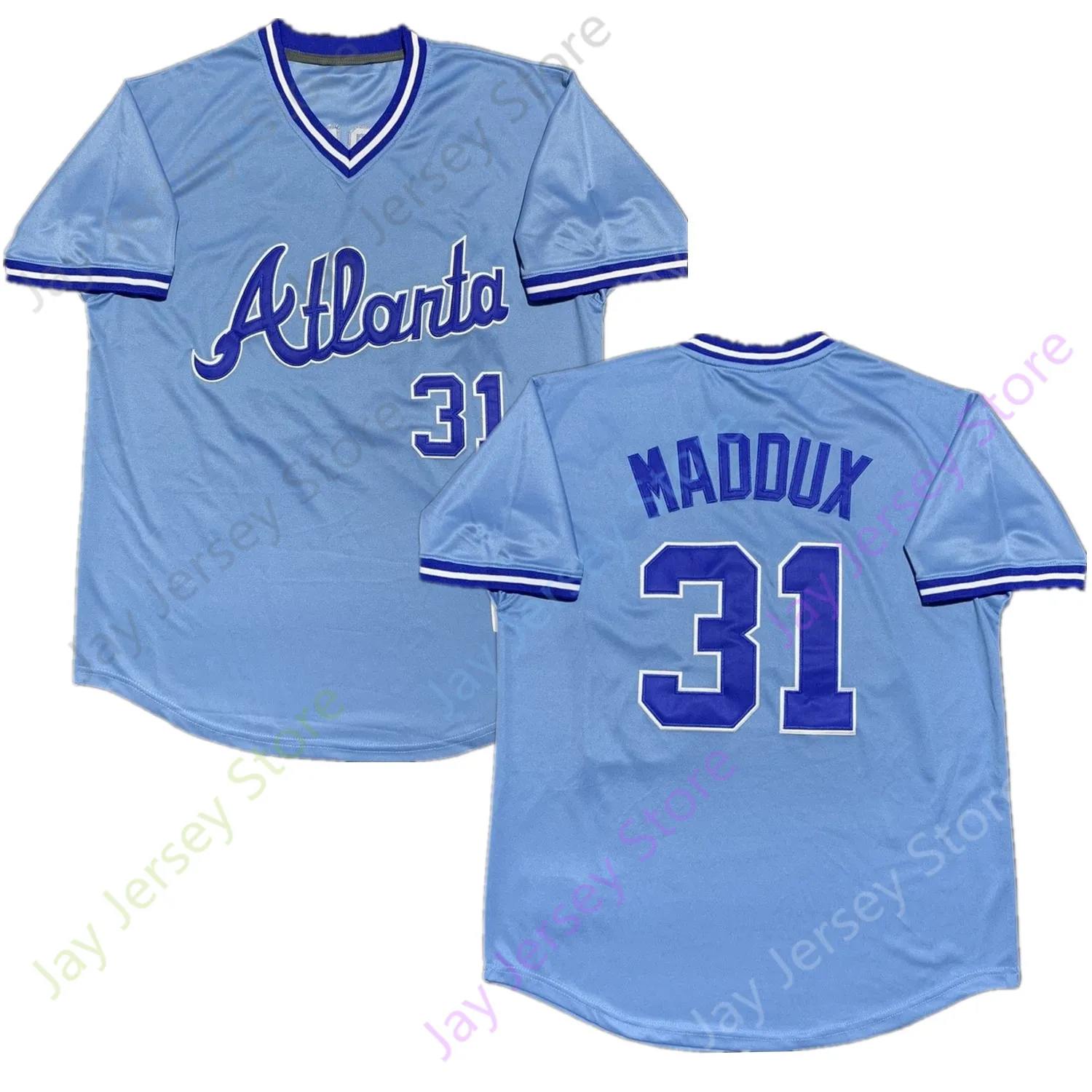 No31 Greg Maddux Cream Alternate Women's Stitched Jersey