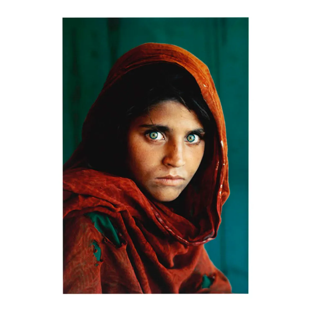 Steve McCurry afghansk tjej 1984 Målning Poster Skriv ut heminredning inramad eller unframed fotopapermaterial