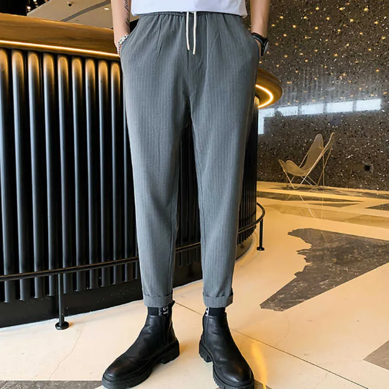 Korean deals striped pants