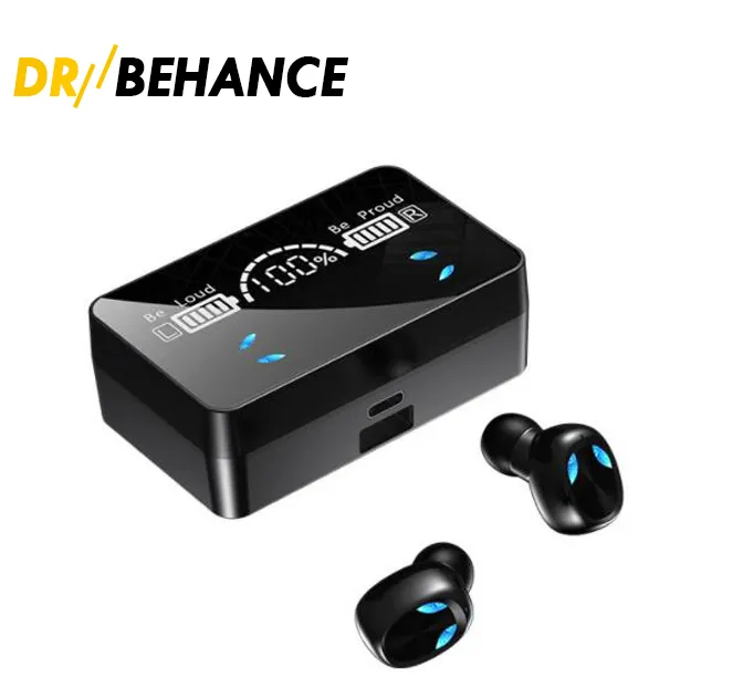 Mini Kablosuz Dokunmatik Kulaklık Spor Bluetooth 5.1 HeadSphone Ayna Güç Dijital Ekran Akıllı Gürültü Azaltma Solunum Işık Gaming Headset X3