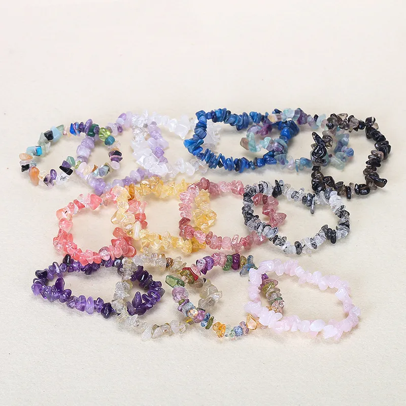 Ghiaia Irregolare Naturale Gemma In Pietra Di Gemma Bracciale Perle Agate Bracciali In Quarzo Cristallo Rosa Donne Da 1,86 € | DHgate