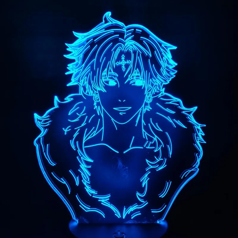 Gece Işıkları X Chrollo Lucilfer 3D LED Illusion Anime Masa Lambası Noel Hediyesi için