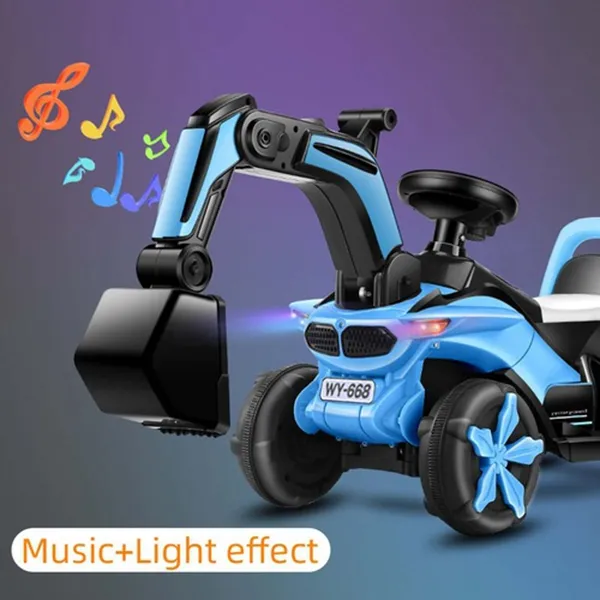 Grands enfants Digger Model Excavator Jouet avec MusicLight Ride sur Jouets Enfants Enfants Electronic Toddler Camion Enfants Cadeaux