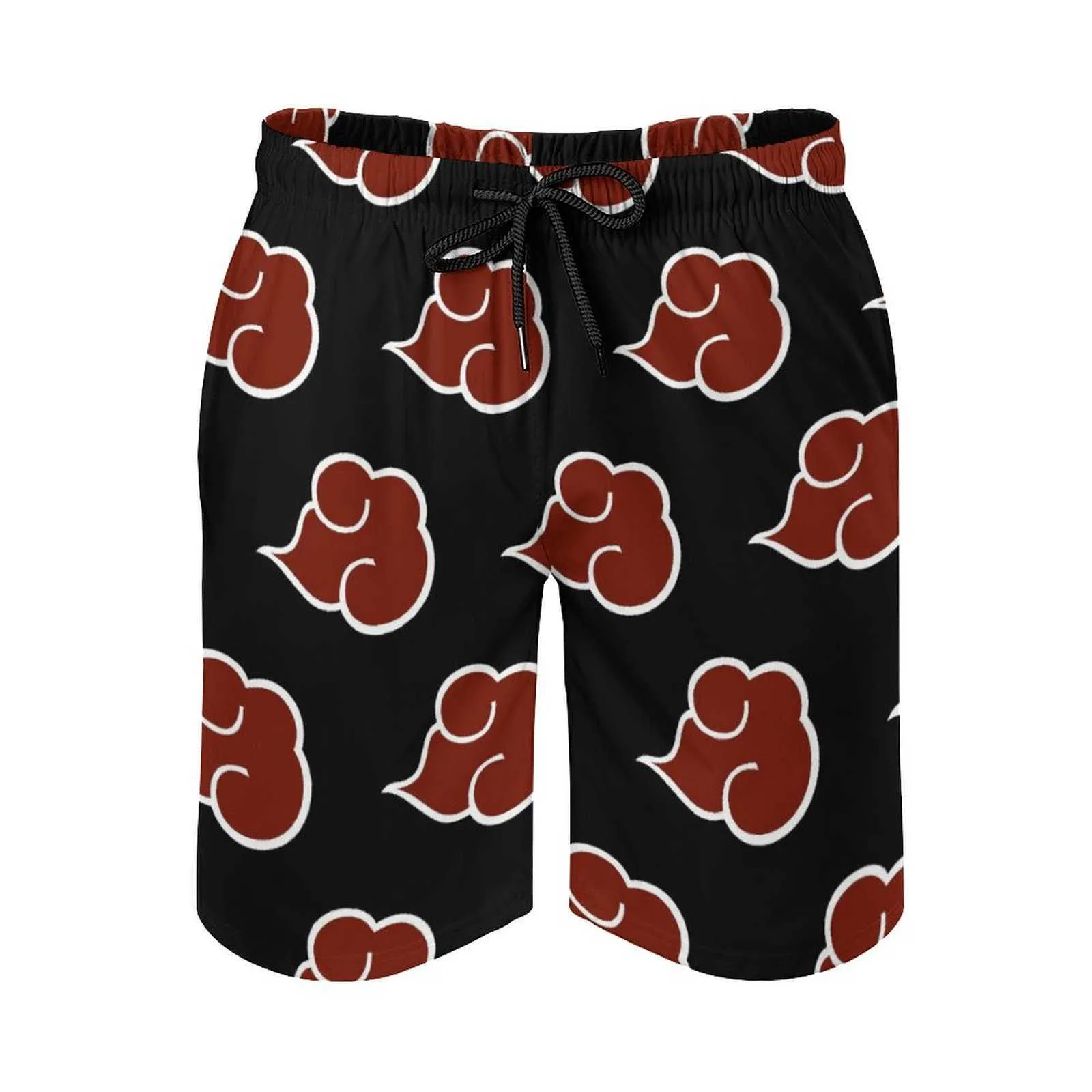 Summer Men Beach Shorts Respirant Séchage rapide Funny Nouveauté Anime japonais R340 Lâche Akatsuki (14) Shorts masculins X0705