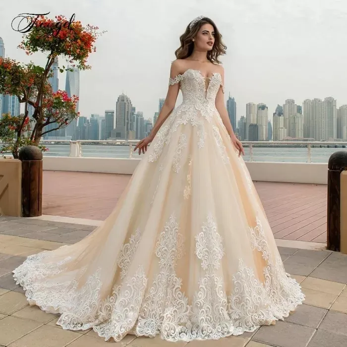 pale yellow long dress Beautiful Light Yellow Tulle Off Shoulder Evening Dress, Fashion Long –  Cutedressy