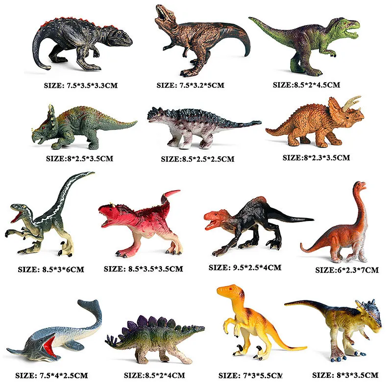 Dinossauros Jurássicos PVC Action Figures, Simulação Animais