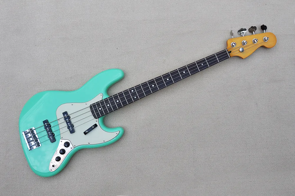 Light Green 4 Strings Electric Bass Guitar With Rosewood Fingerboard