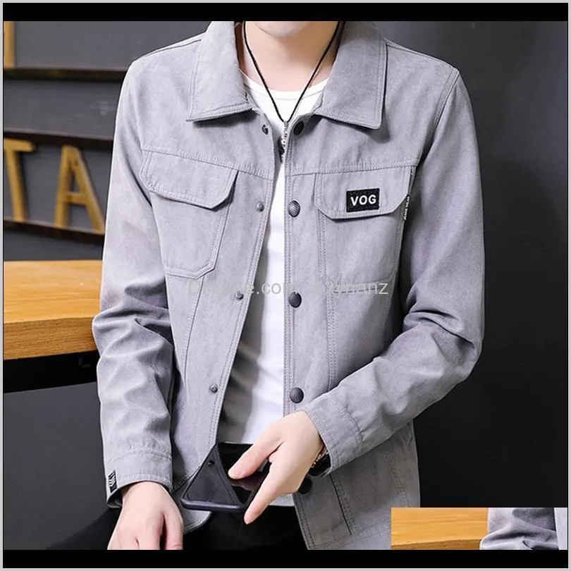 jacket men`s 2021 spring and autumn korean version of the trend loose sports tooling casual jackets