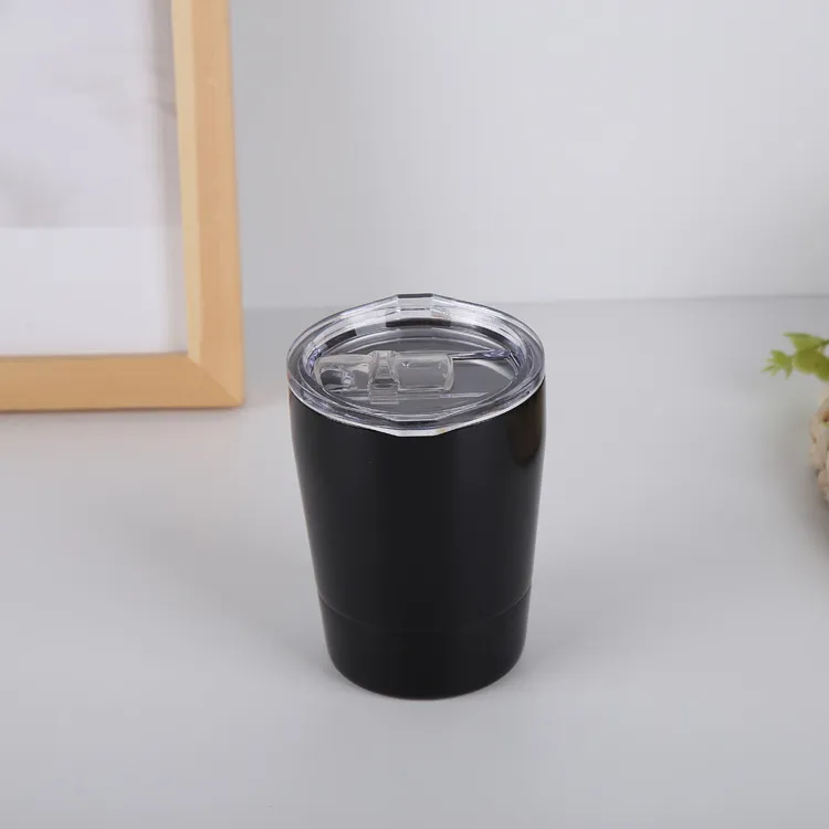 8oz Детский тумблер из нержавеющей стали Tumblers детская вода бутылка бутылки бутылки бокалы многоцветные кофейные кружки подарки с крышками и соломой ZWL760