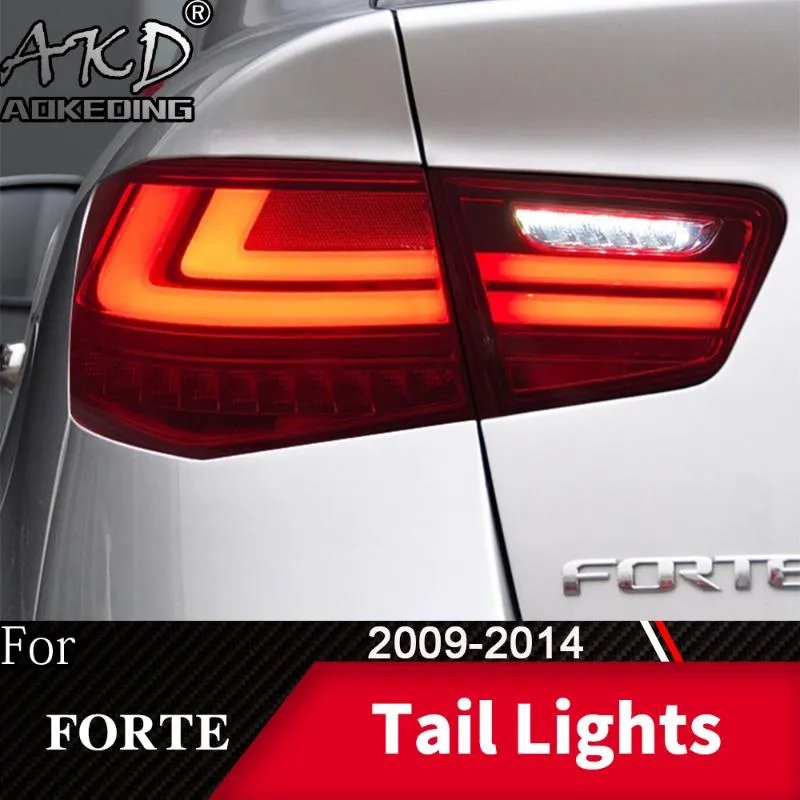 車のKia Forte 2009-2014 Cerato Led Lights Fog Daytime Running DRLチューニング車アクセサリー