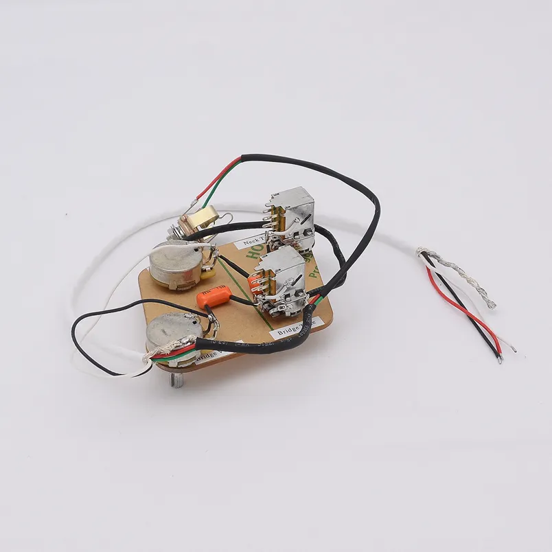 1 Установите загруженный предварительно проводный электрогитарный CTS Alpha Push Pull Harnest Harnest Prewired Kit для LP SG