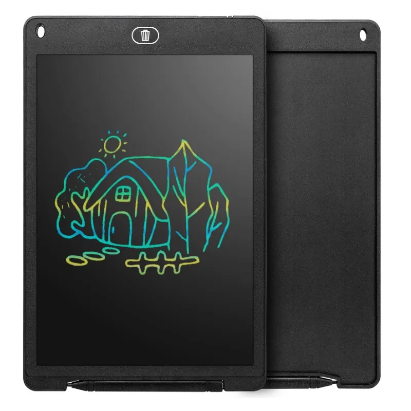 12 polegada cor lcd escrever tablet eletrônico quadro-negro caligrafia placa de desenho digital tabuleta gráficos coloridos tabuletas uma chave claro