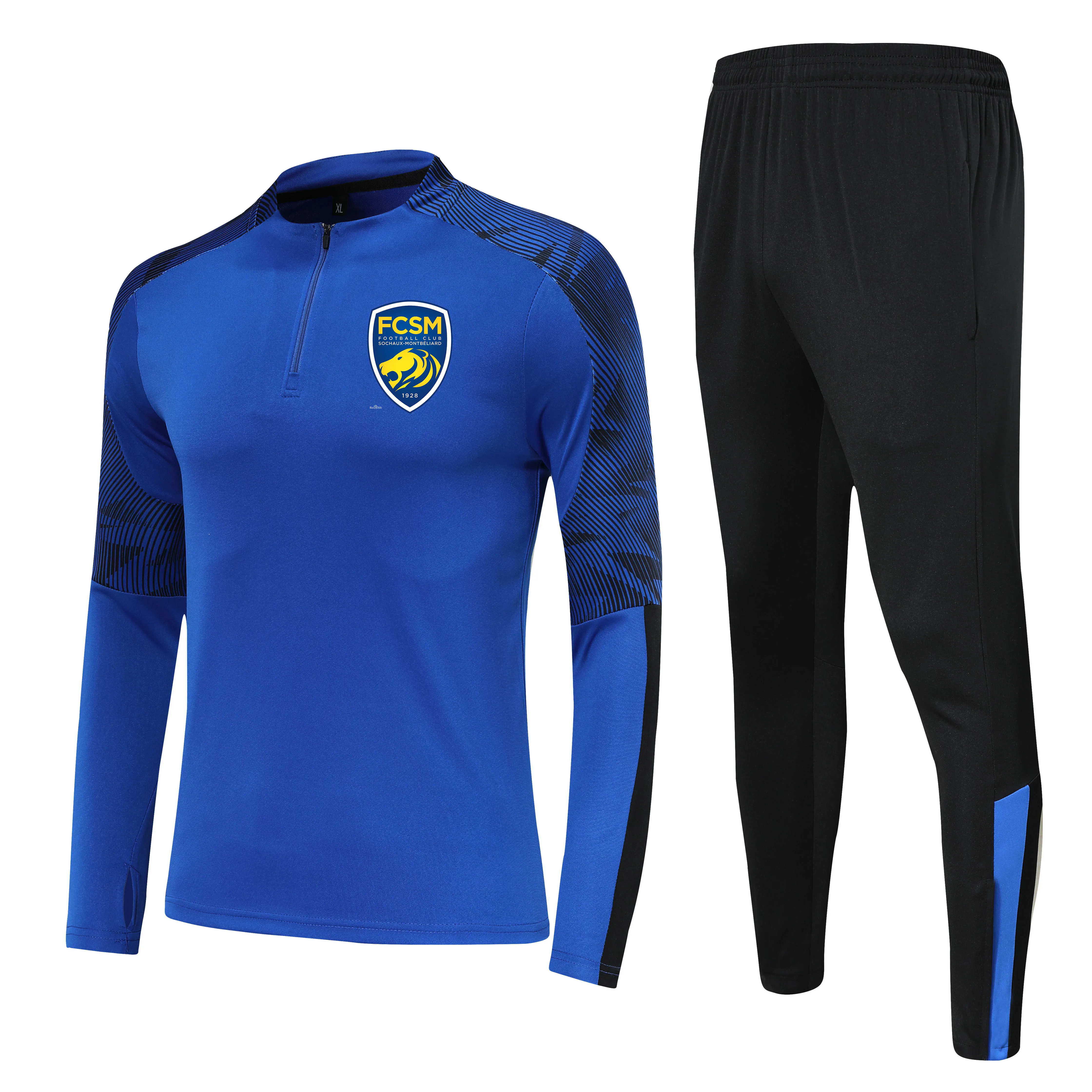 Fc sochaux montbeliard crianças tamanho 4xs a 2xl conjuntos de treino de lazer dos homens ternos esportivos ao ar livre kits casa jaquetas calça terno esportivo