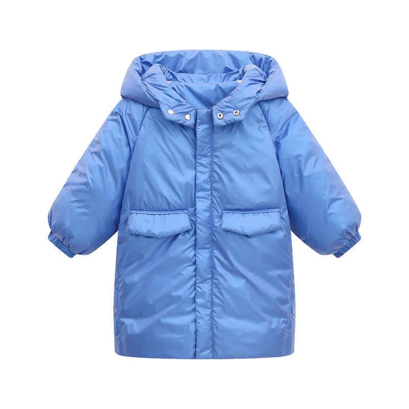 Nowa Moda Dzieci Winter Down Kurtka Dzieci Zagęścić Płaszcz Z Kapturem Dziewczyna Ubrania Chłopcy Ciepła Odzież Parka 3-10 YRS Jesień Snowsuit H0909