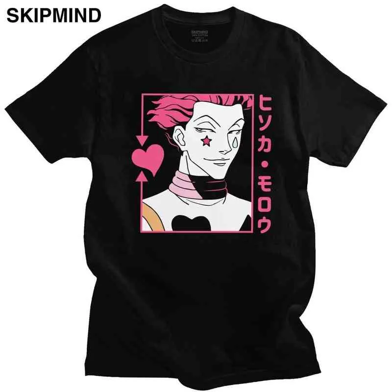 Hunter X Hunter T-shirt Mannen Pre-Shrunk Katoen Awesome Tshirt Crew Neck Short Mouwen Hisoka Morow T-shirt Anime HXHTEE MERCH Y220208