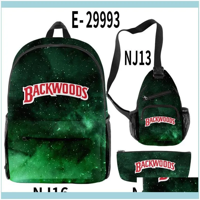 40 Styles Backwoods Backpack Bags for Men Boys Cigar Laptop Travel School Shoulder Pen Bag