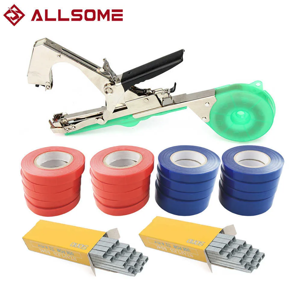 Garden Tools Plant Tying Tapetool Tapener Machine Branch Hand Tying Machine Tapetool Tapener Packing Vegetable Stem Strapping 210719