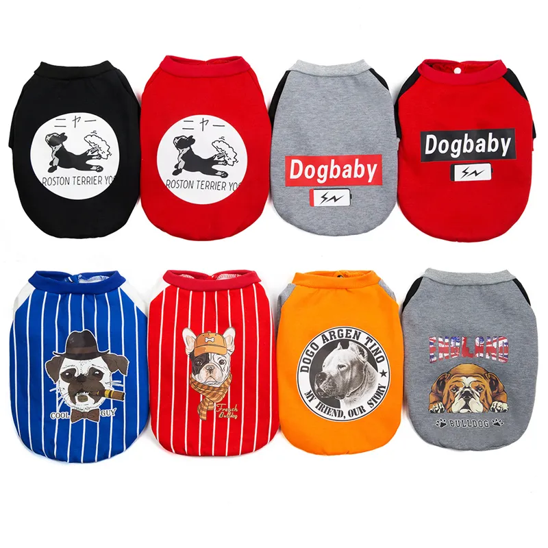 Sublimation Blank Dog Apparel Fleece Dogs Clothe Höst Vinter Två Legged Sweater Pet Baseball Sportkläder Varm Dogg Outwear Kläder Bulldog Schnauzer Corgi M