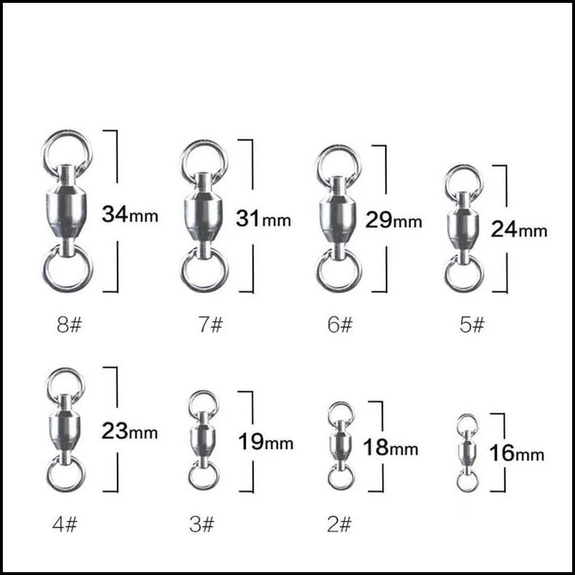 Single Melt Ring Swivel High Speed Fishing Ball Bearing Metal Stainless Steel Fishings Tackle New Arrival 0 95jy UU