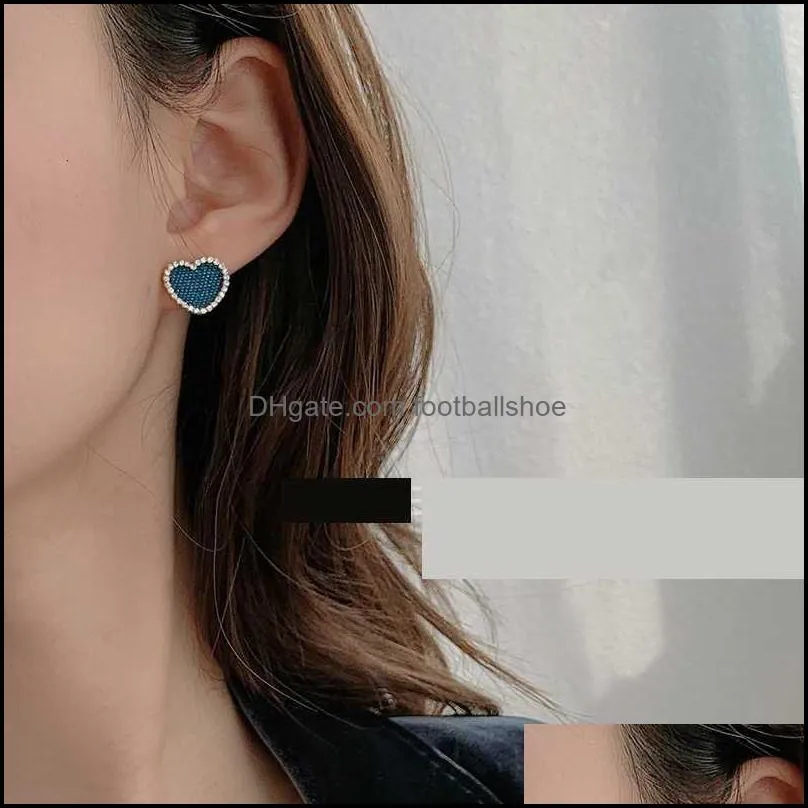 Brand Dangle & Chandelier Klein Blue earrings feminine Earrings 2021 new fashion niche design advanced