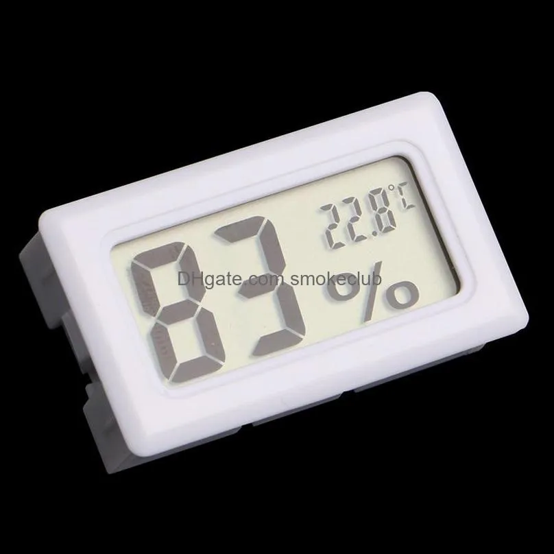 Mini Digital LCD Embedded Thermometers Hygrometers Temperature Humidity Meter indoor Thermometer Black White