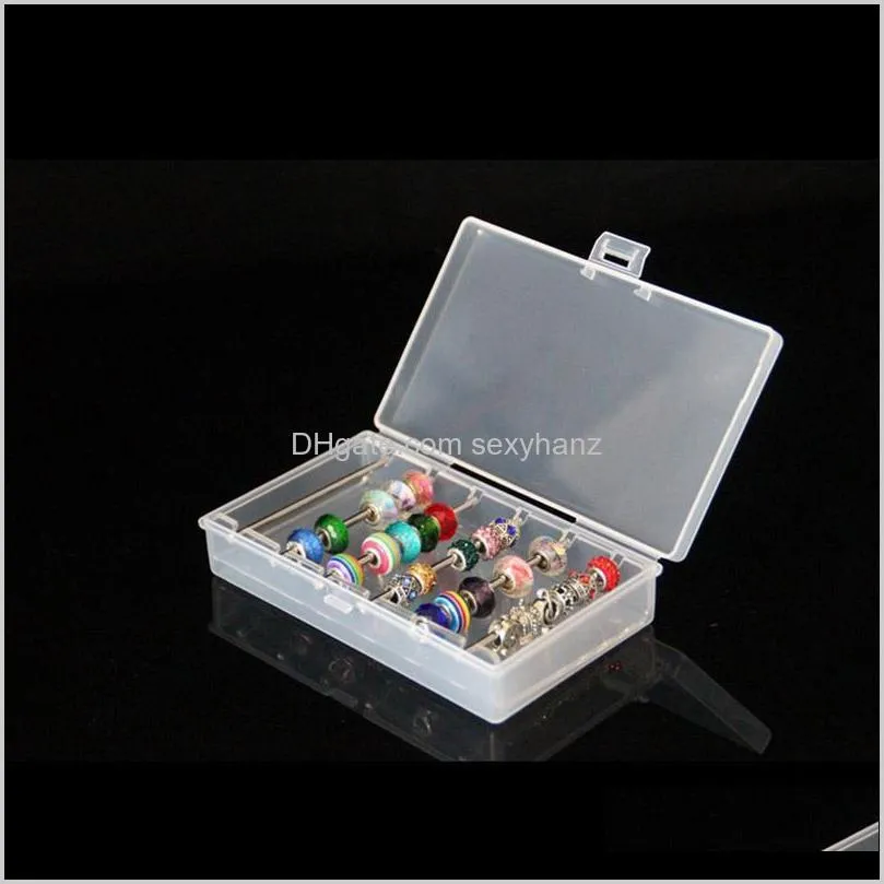 rectangle acrylic bracelet bead jewelry assorted storage collection box  projects holder bar organizer tray container