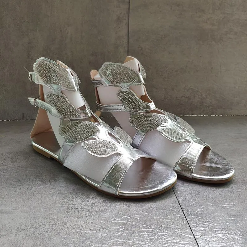 Silver gladiator sandals for wedding hot sale