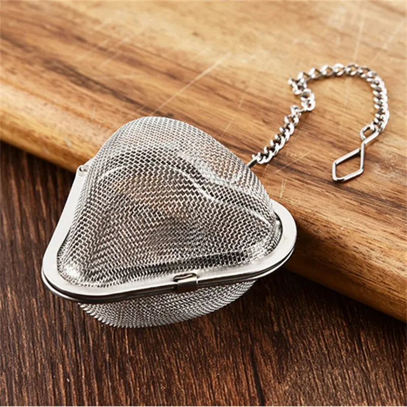 Infusore per tè in acciaio inossidabile a forma di cuore, filtro per condimenti, diffusore, colino da tè