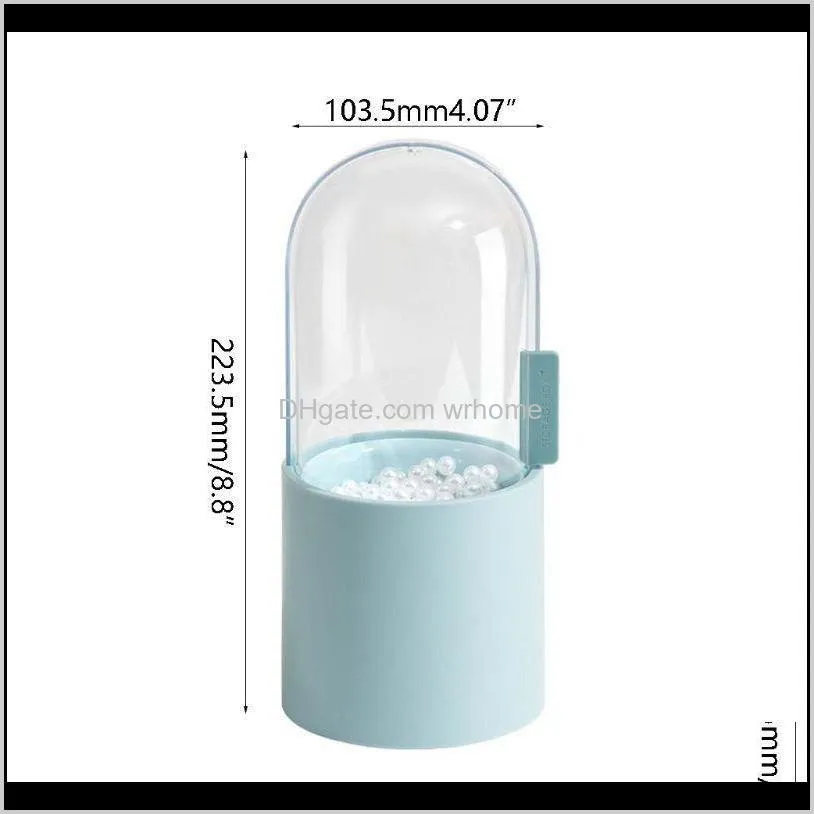 transparent cosmetic makeup brush holder organizer pen storage dustproof hood y5jc boxes & bins