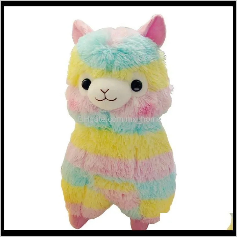 20Cm 25Cm 35Cm 50Cm Mignon Arc-En-Ciel Alpacasso Kawaii Alpaga Lama Arpakasso Peluche Poupée Garçon Fille Cadeau D'anniversaire Ckihi L2Ol6249R