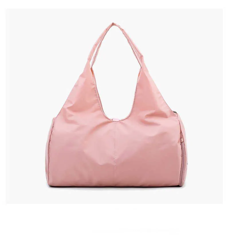 Nylon Women Men Travel Sports Gym Shoulder Bag Large Waterproof Nylon Handbags Black Pink Color Outdoor Sport Bags 2019 New (38)