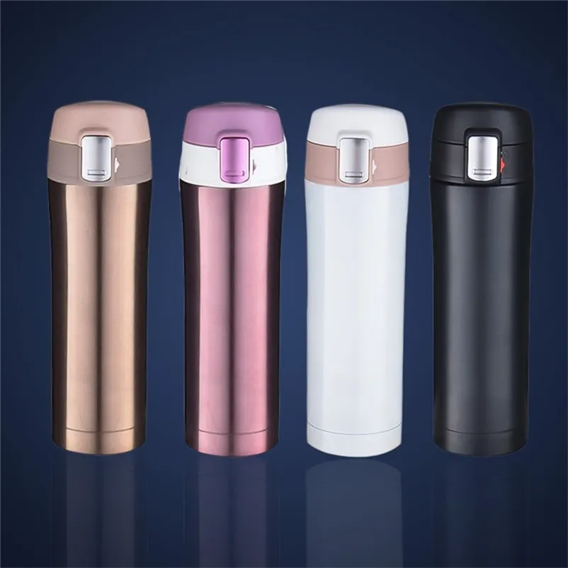 350ML/500ML Stainless Steel Double Wall Insulated Thermos Cup Vacuum Flask Coffee Mug Travel Drink Bottle Home Office Thermocup 210913