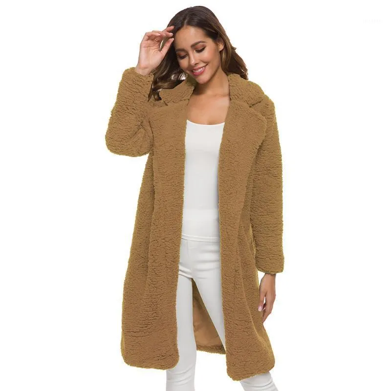 Mulheres para baixo parkas outono longo casaco de inverno 2021 mulher casacos de pele falso mulheres roupas aquecem mulheres de pelúcia teddy jaquetas femininas mais