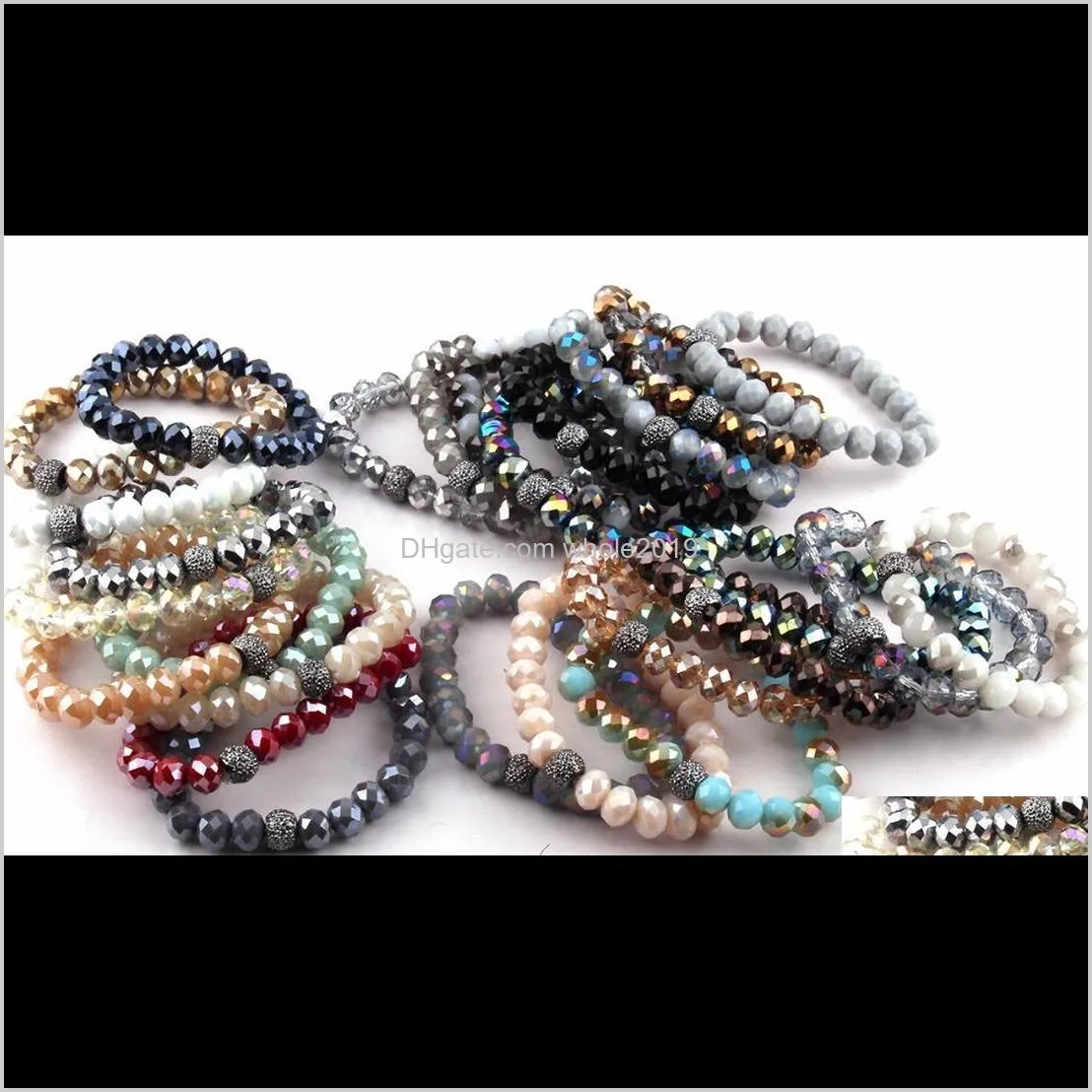  shipping energy bracelets made beautiful mix color glass bracelet 10mm 10pc different color/lot1