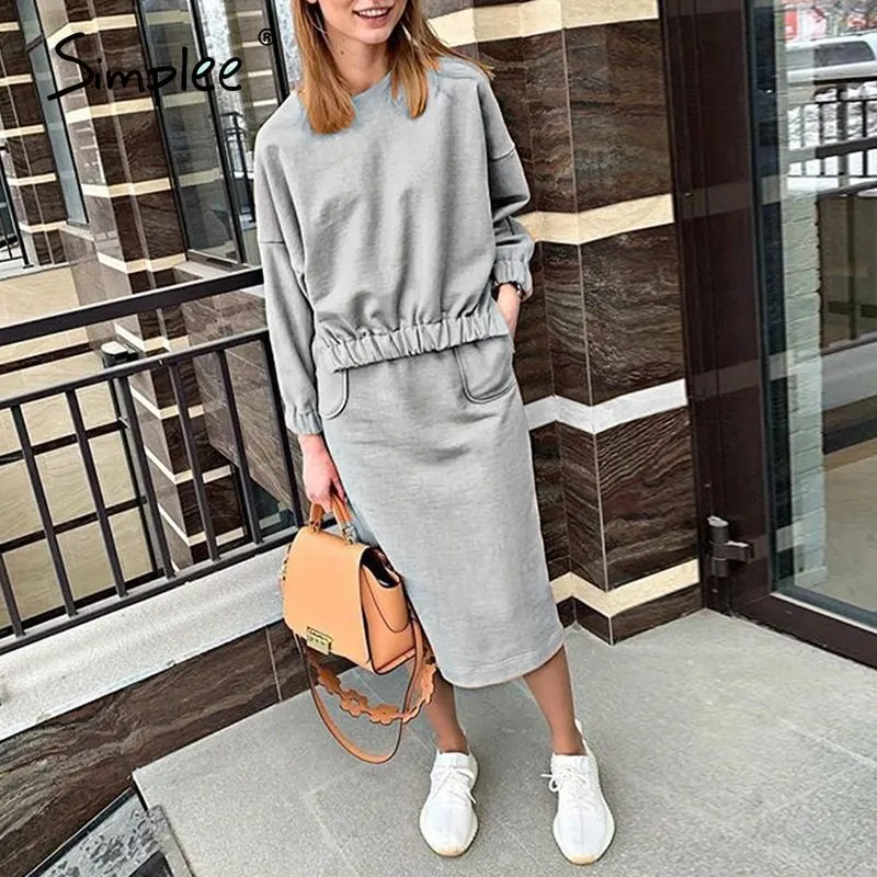 Costume de sport pour femmes de trois pièces Light Grey Sweat-shirt à capuche Ensembles High Street Élégant Femme Casual TrackSuit 210414