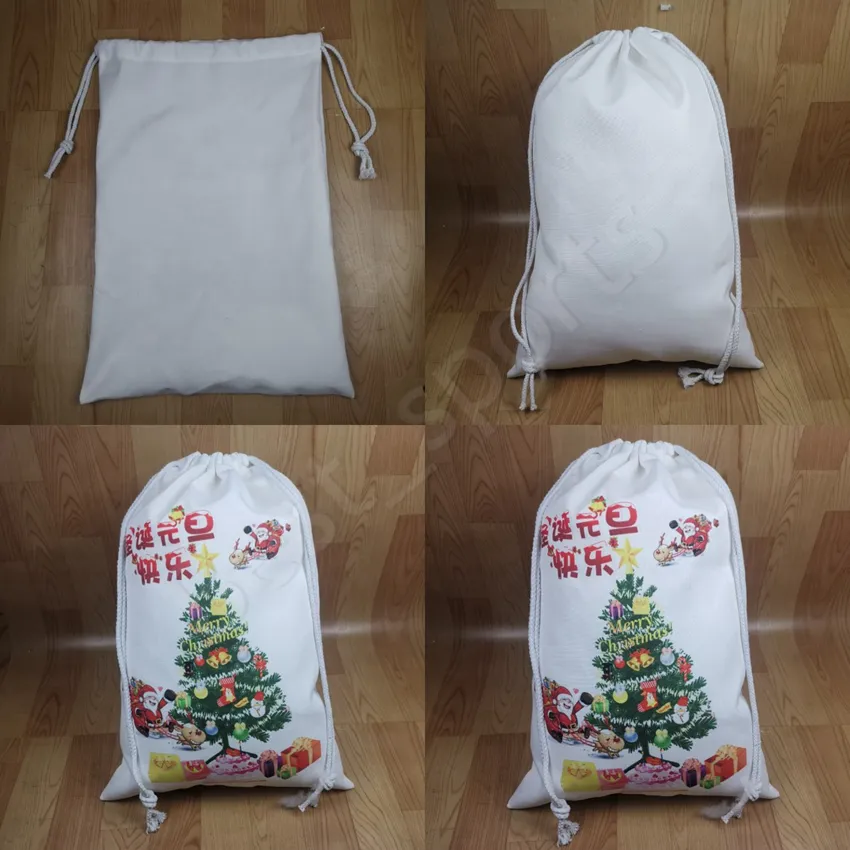 Пустые сублимационные рождественские сумки Santa Sack подарочные сумки дети персонализированные конфеты фестиваль украшения Cyz2805 море