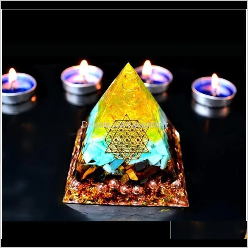 Rock Quartz Luźne Koraliki Biżuteria Aura Reiki Orgonite Rune High Częstotliwości Energia Pyramid Aogen Chakra Kryształowe Dekoracje Przynosi Fortune