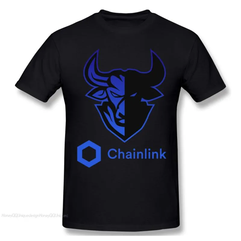 남성용 T 셔츠 Crypto Link 동전 인쇄 코튼 셔츠 Hombre Chainlink Cryptocurrency 남성 패션 Streetwear 성인 Tshirt