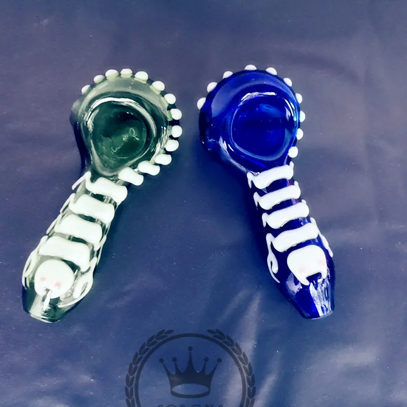 Pipe en verre de couleur main narguilé épais Pyrex brûleur à mazout coloré fumer poignée Bong Nail Dab Rig