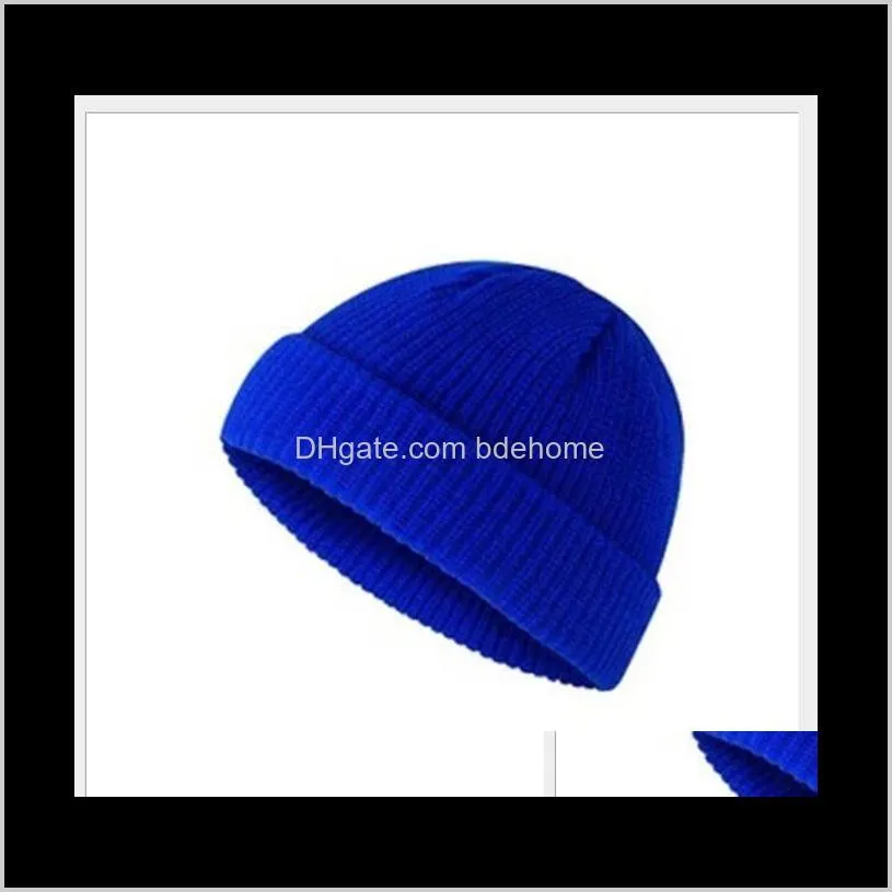 cold hat man winter warm cap korean version of the street knitting wool cap melon leather hat outdoor tide hat wholesale wy1231