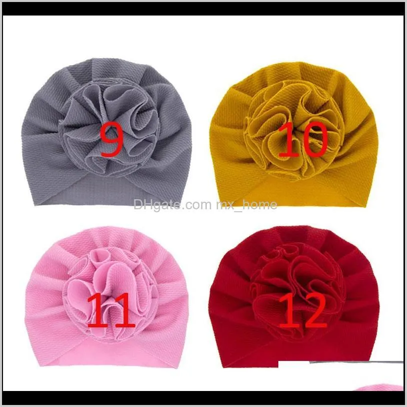 baby solid color turban hat newborn caps kids girls hairbands head wraps children autumn winter hair accessories