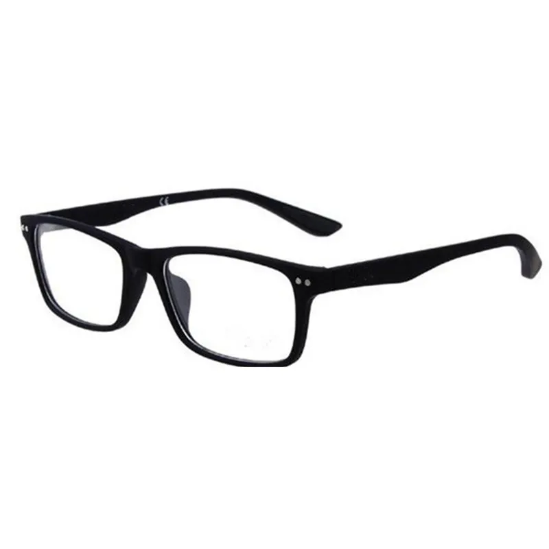 Montures de lunettes de marque classique montures optiques en plastique colorées lunettes unies noires 8145