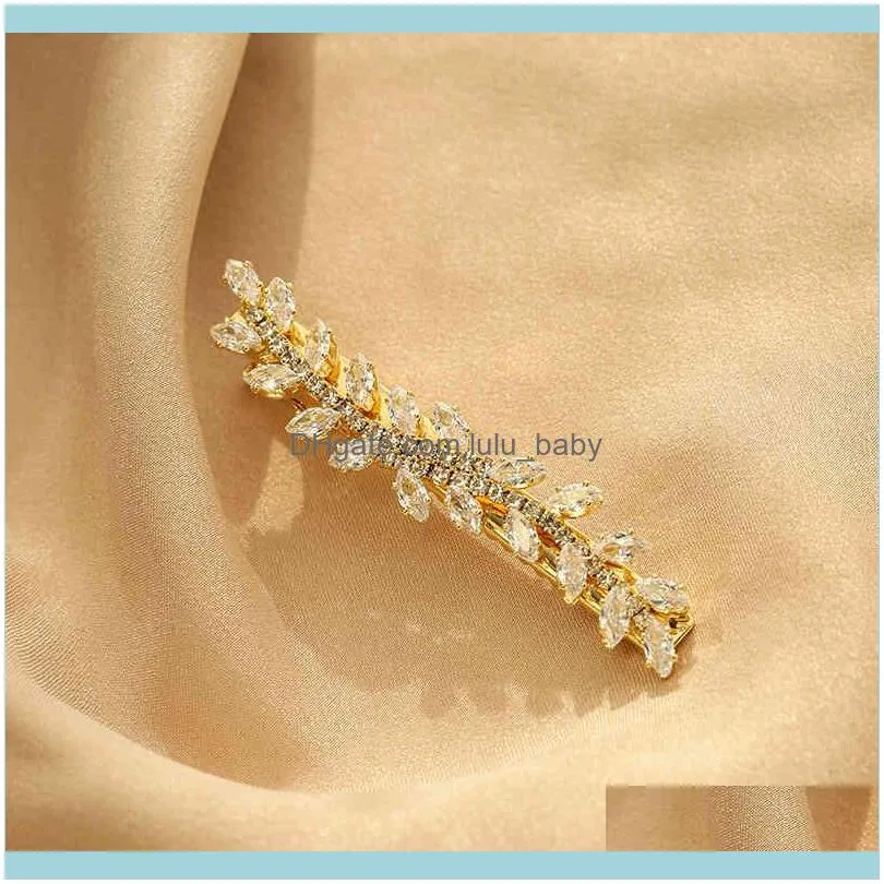 1 Pieces High Quality Shiny Rhinestone Hairpins Cubic Zirconia Hairclips for Women Wedding Jewelry Korean Hair Accessories