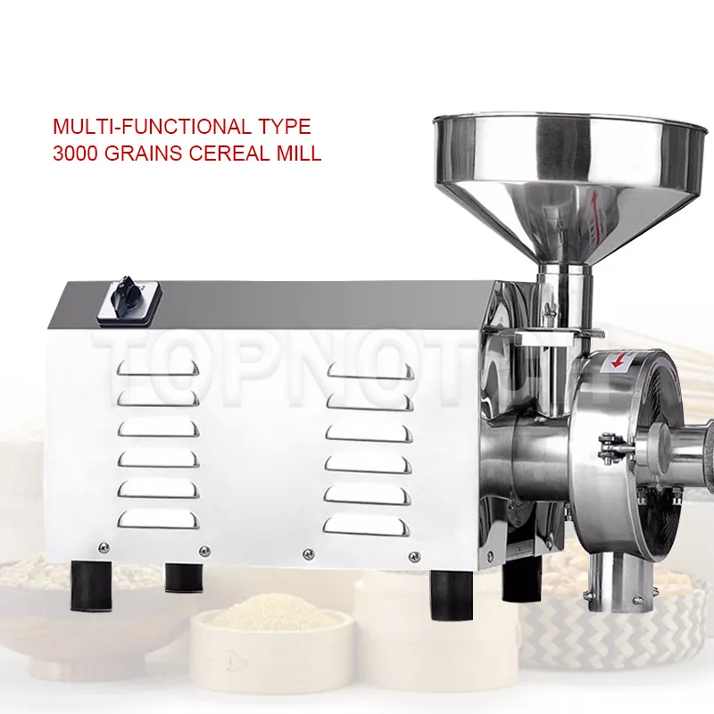 Ticari Gıda Tahıl Freze Makinesi Paslanmaz Çelik Tahıl Değirmeni Ev Brew Ekipmanları