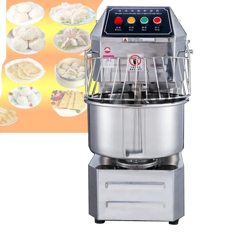 Stainless Steel Double Action Two Speed Kneading machine Iarge Capacity Dough Mixer 220V