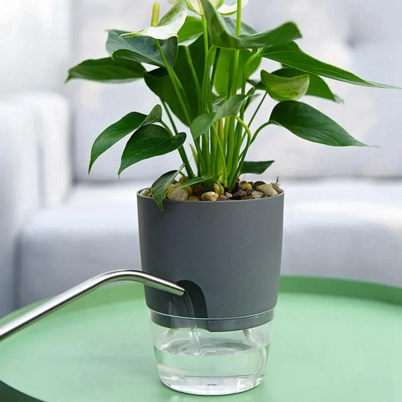 Double Deck Planter Verse en gezonde kruiden voor weken Indoor Garden Stylish Self-Watering Foolproof Tools Planters Pots